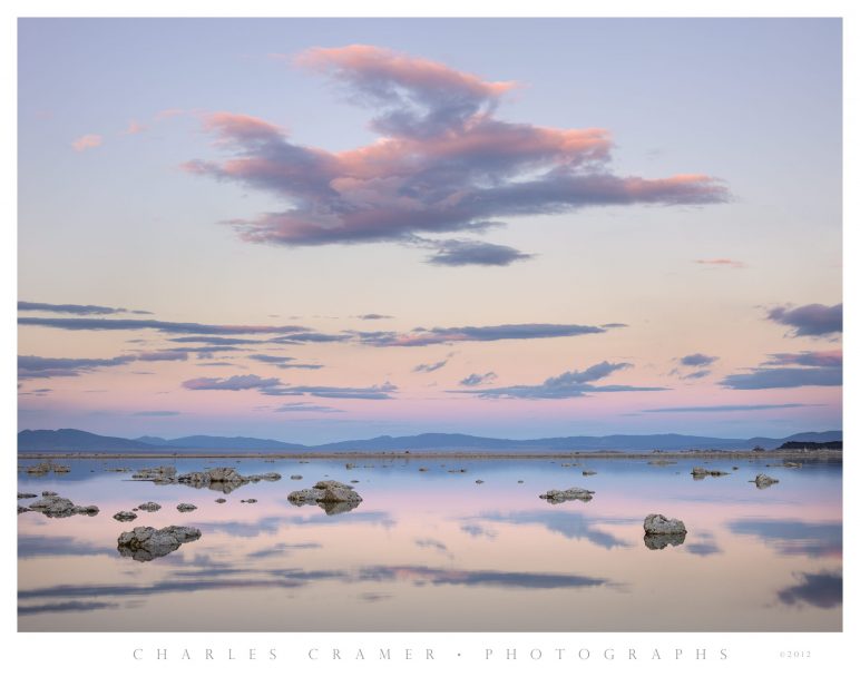 Sunset Light and Clouds, Mono Lake, California