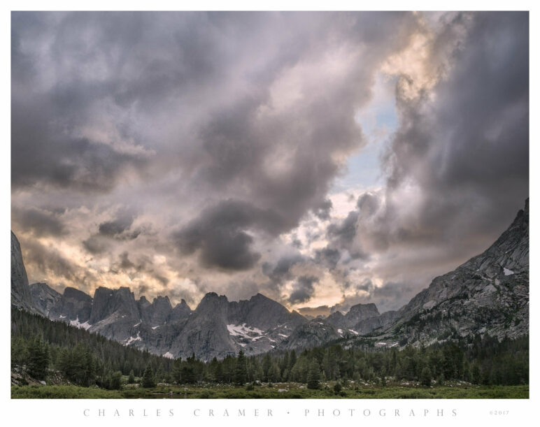 Cloudy Sunset over Wind River Range, Wyoming