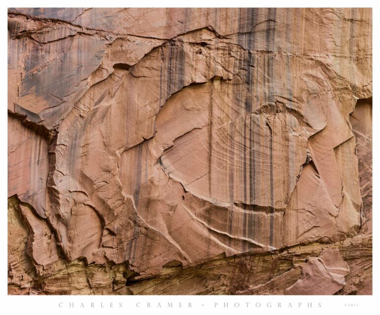 Concentric Patterns, Water Stains, Canyon Wall, Utah