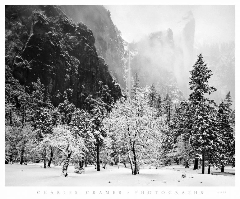 Bridalveil Fall, Snowstorm, Yosemite