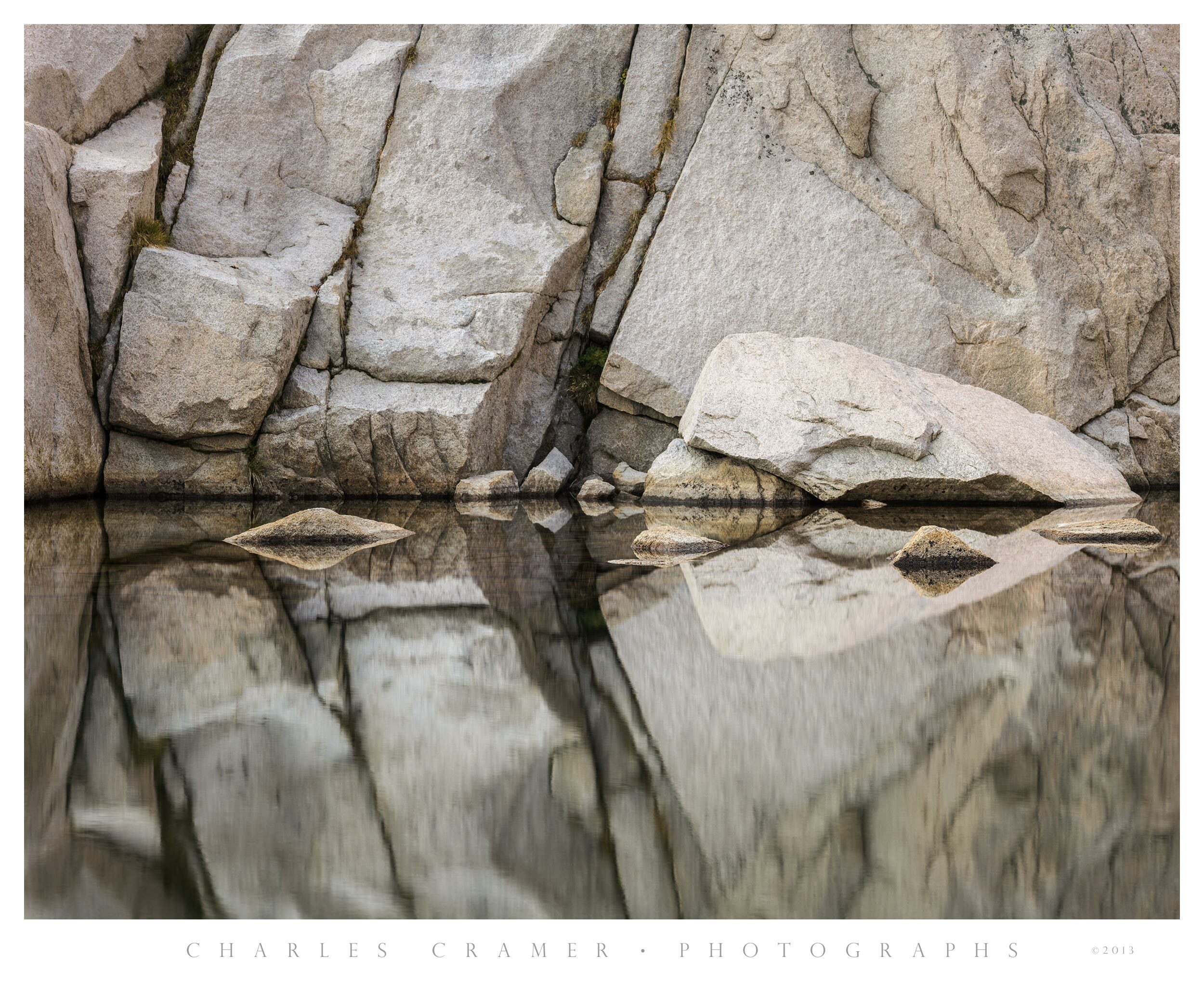 Rocks Reflected in Alpine Pool, Kings Canyon Backcountry