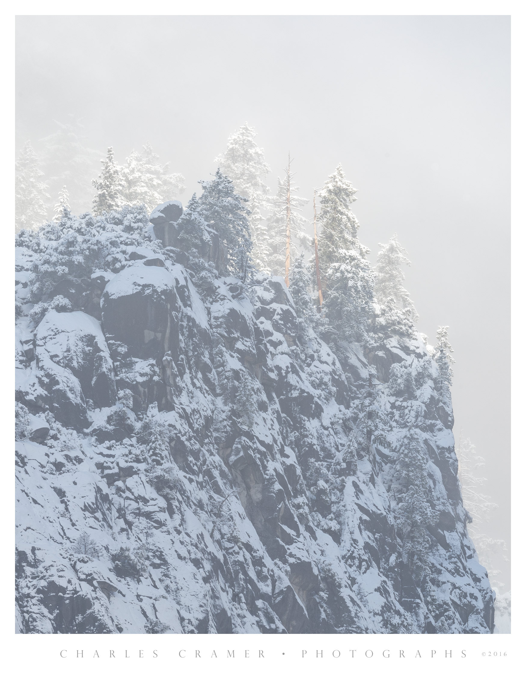 Clearing Snowstorm, Valley Cliffs, Yosemite