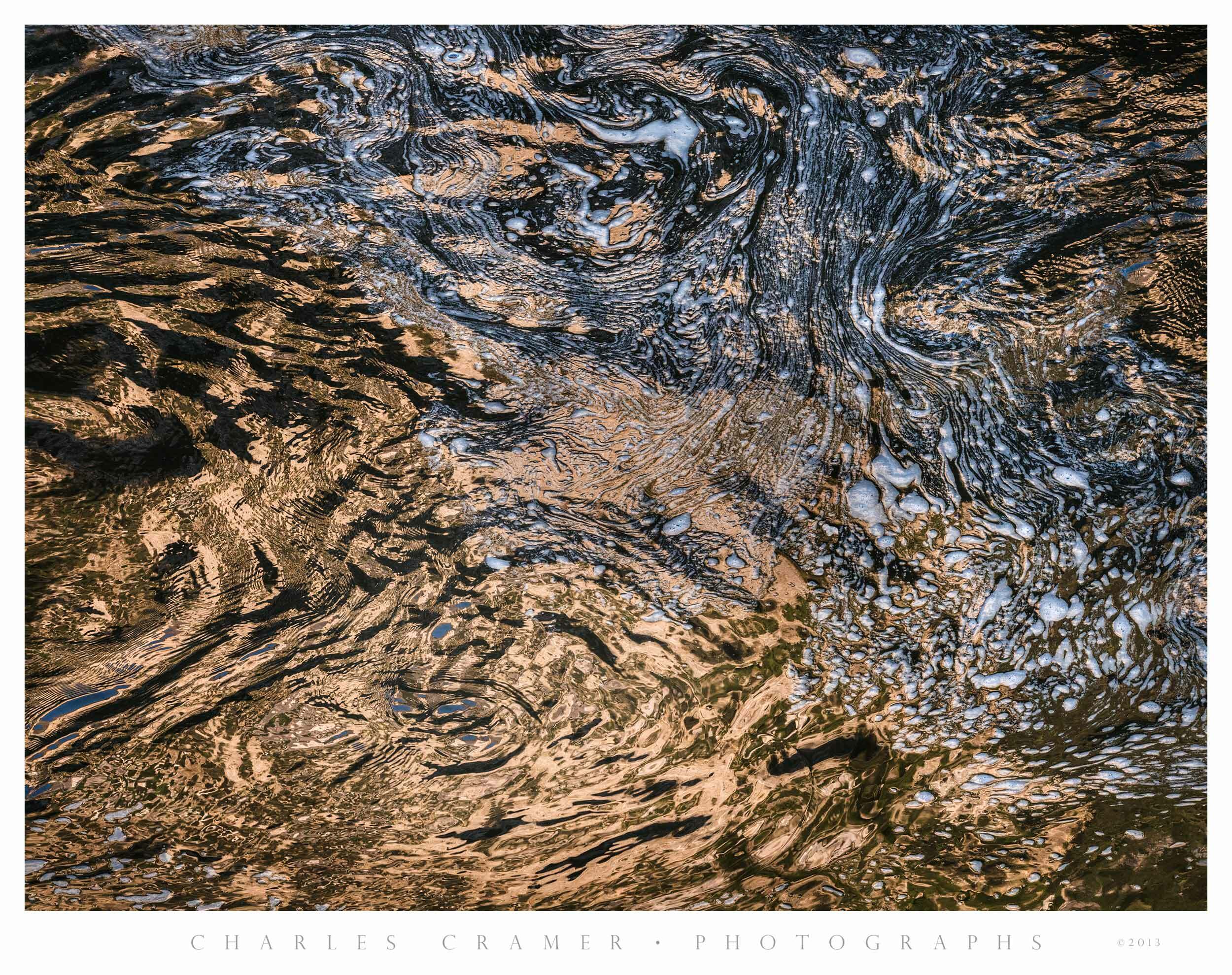 Swirling Colorful Merced River Reflections